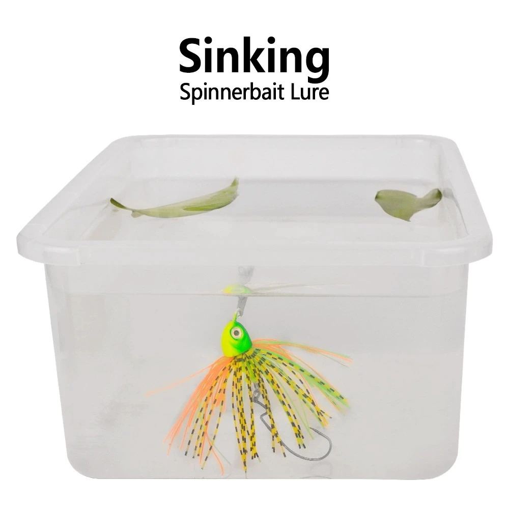 Señuelo Chatter Bait con falda de goma y lentejuelas – para lucio - imagen 3