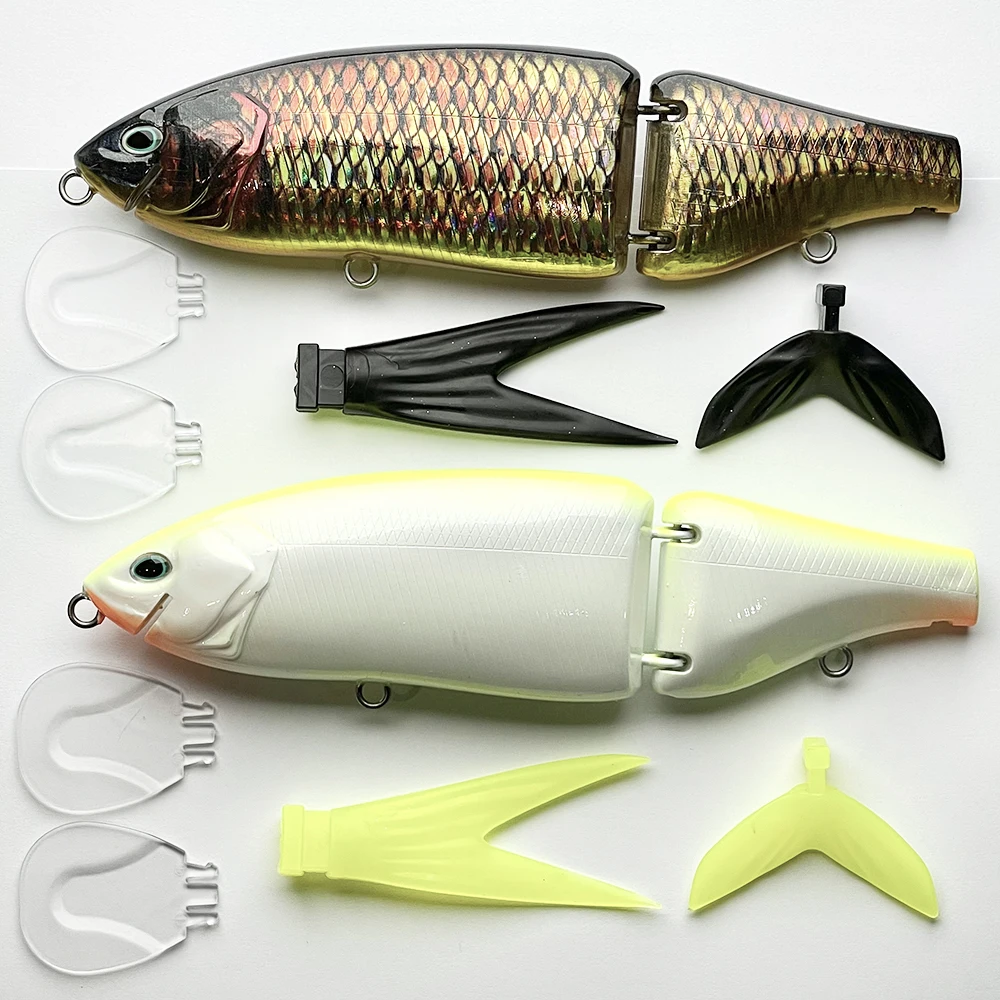 Swimbait flotante articulado shad de cuerpo duro para lucio y bass - imagen 3