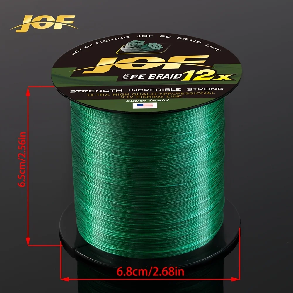 Línea de pesca JOF color amarillo de alta visibilidad
