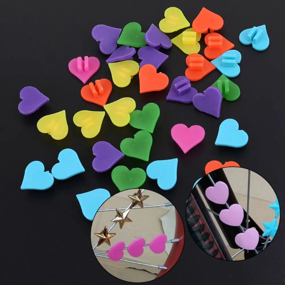 Abalorios seguridad bicicleta con corazones y estrellas multicolor - imagen 4