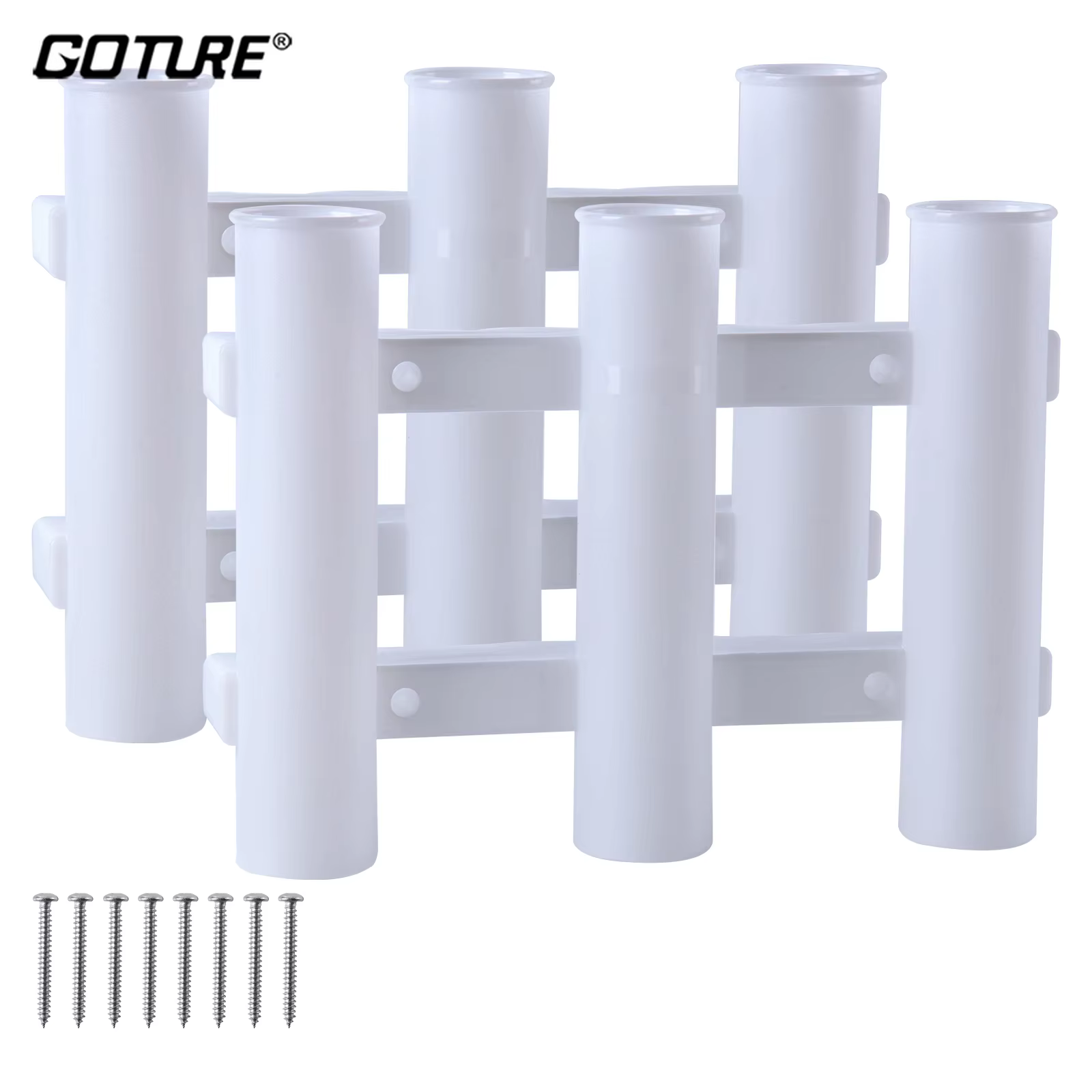 Goture Soporte Caña Pesca Barco Yate Resistente Negro Blanco - imagen 2