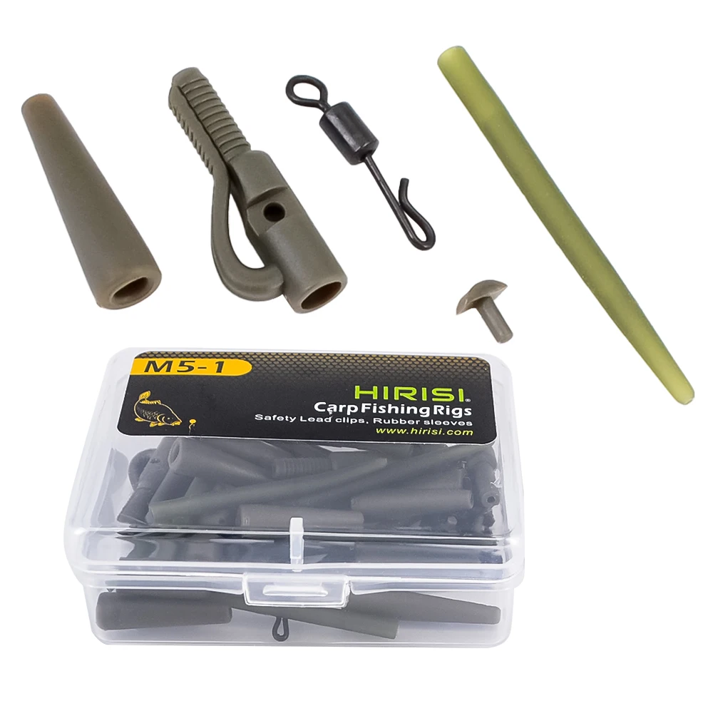 Kit pesca carpa Hirisi: anzuelos, boilie y accesorios con bolsa - imagen 2
