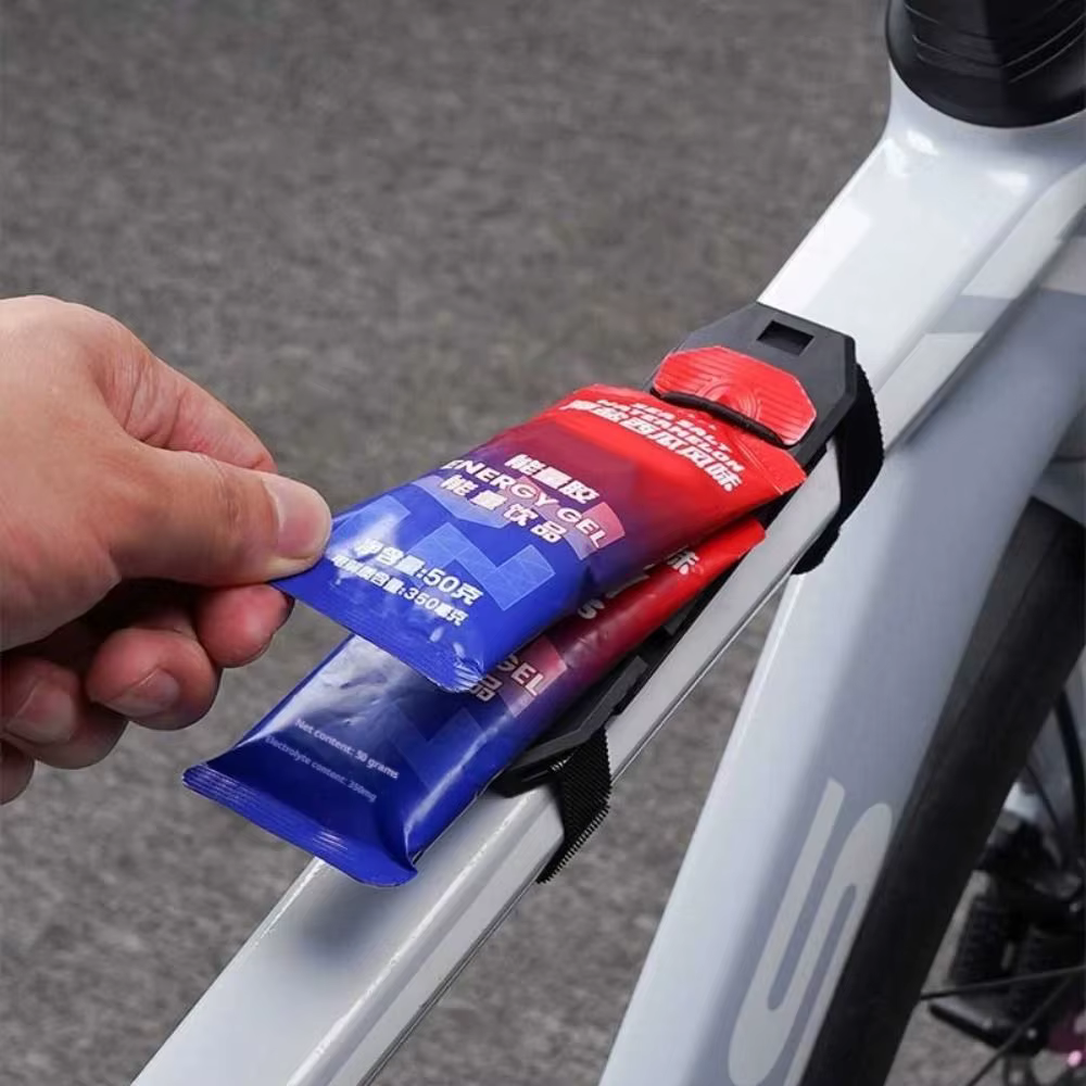 Soporte Portátil para Geles Energéticos en Bicicleta – Negro Elástico Ligero - imagen 2