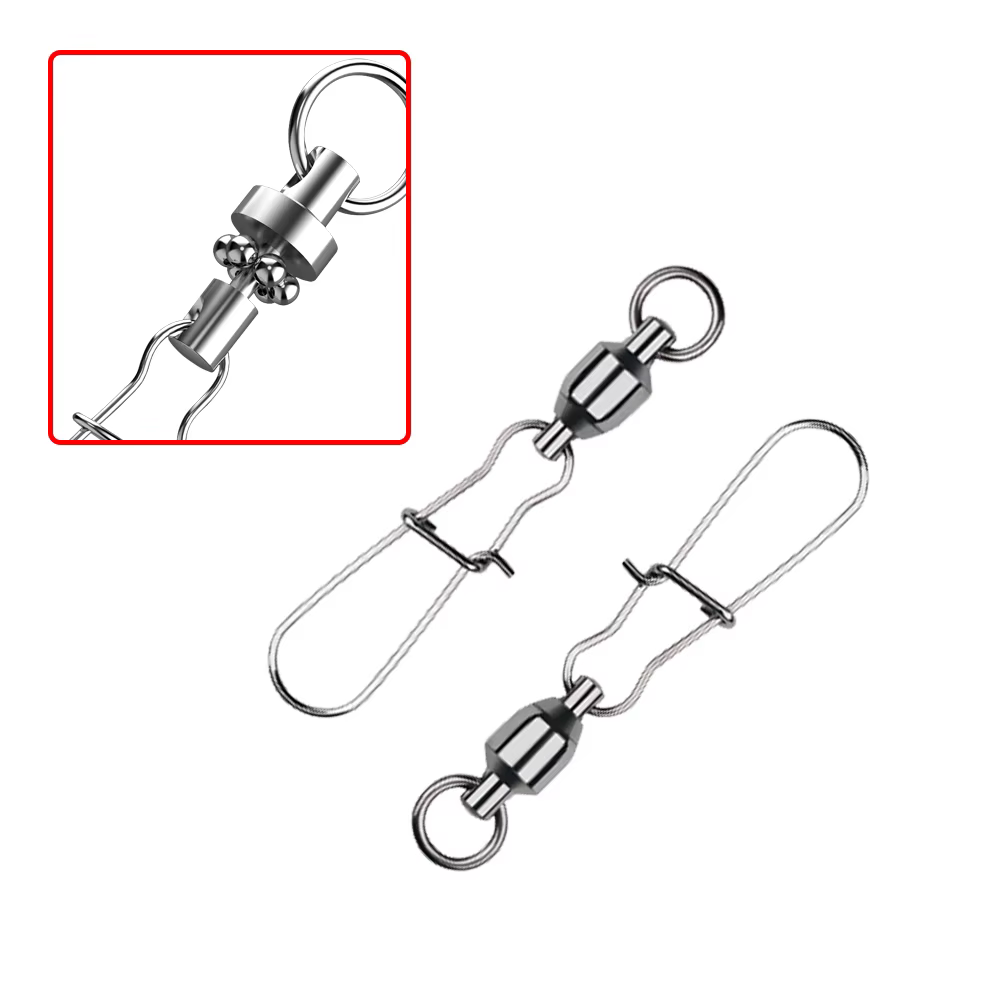 Giratorio de acero inoxidable con rodamientos para pesca