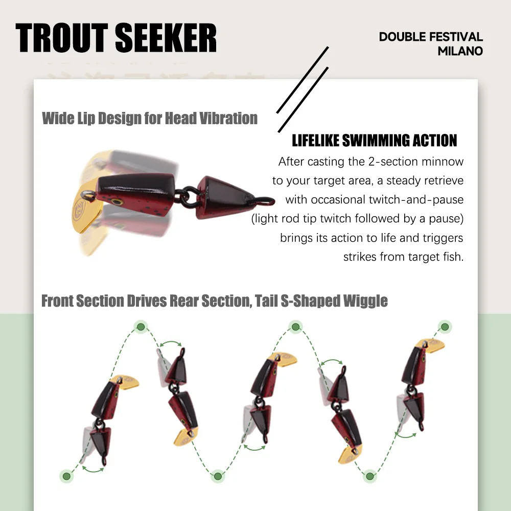 Mini señuelo minnow Mustad para pesca de trucha y lubina - imagen 4