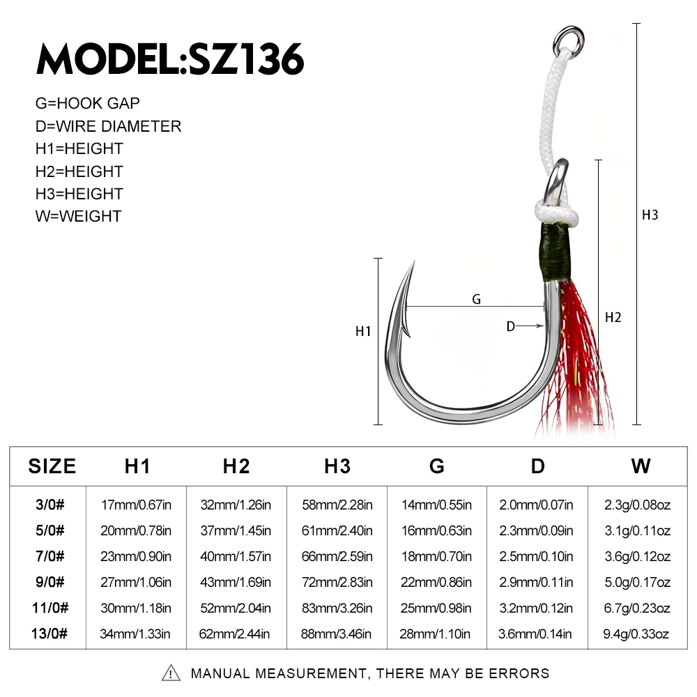 PROBEROS Anzuelo de asistencia para jigging con púas inoxidable - imagen 5