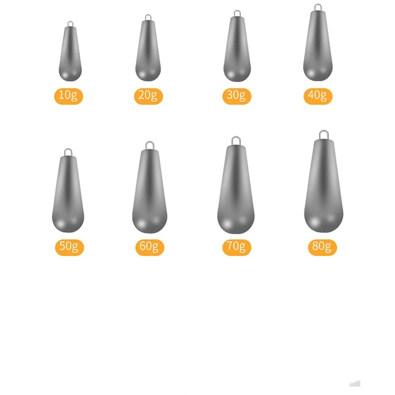 Plomo de plomo hacia abajo WLDSLURE de 20 g en forma de gota