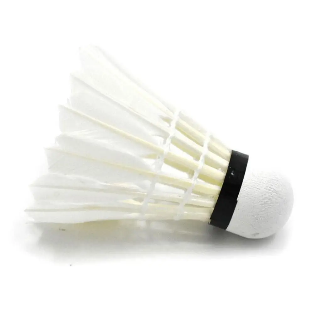 Volante de bádminton de pluma de ganso blanco profesional estable