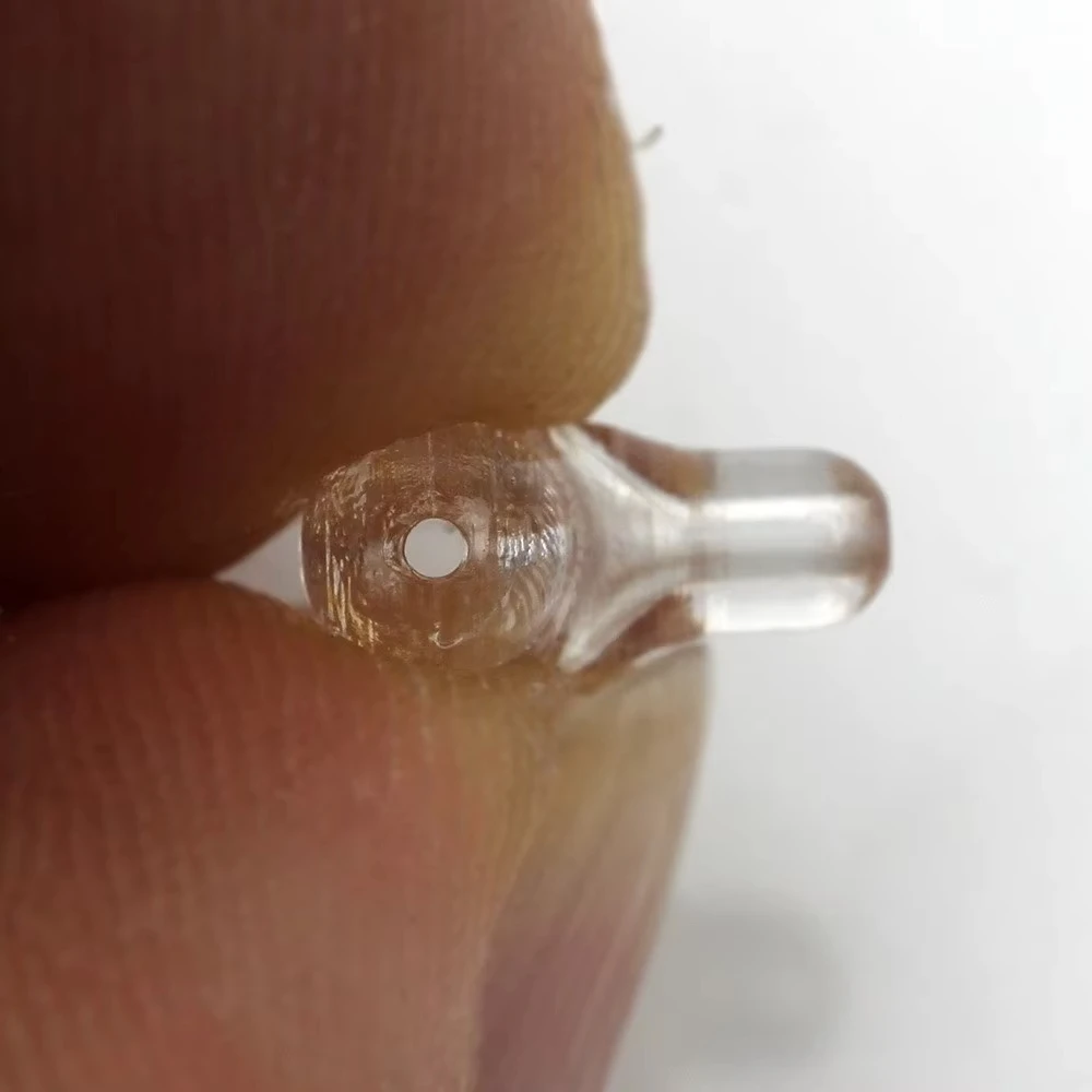 Cuentas Sabiki transparentes ovaladas de doble orificio conector triple - imagen 3