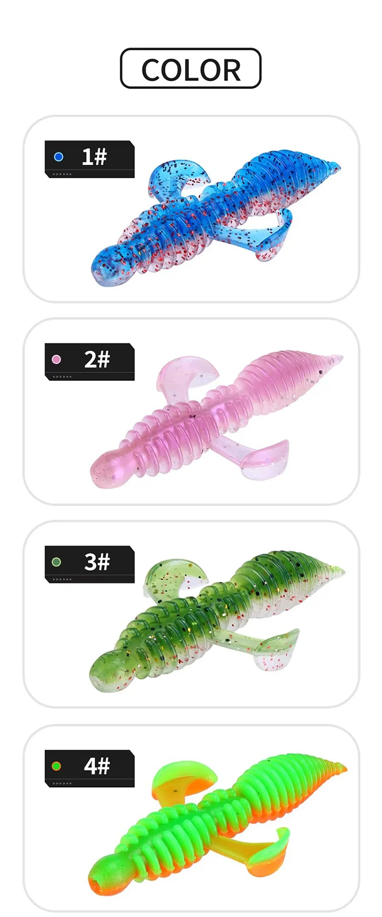 Paleta de 5 colores del juego de señuelos