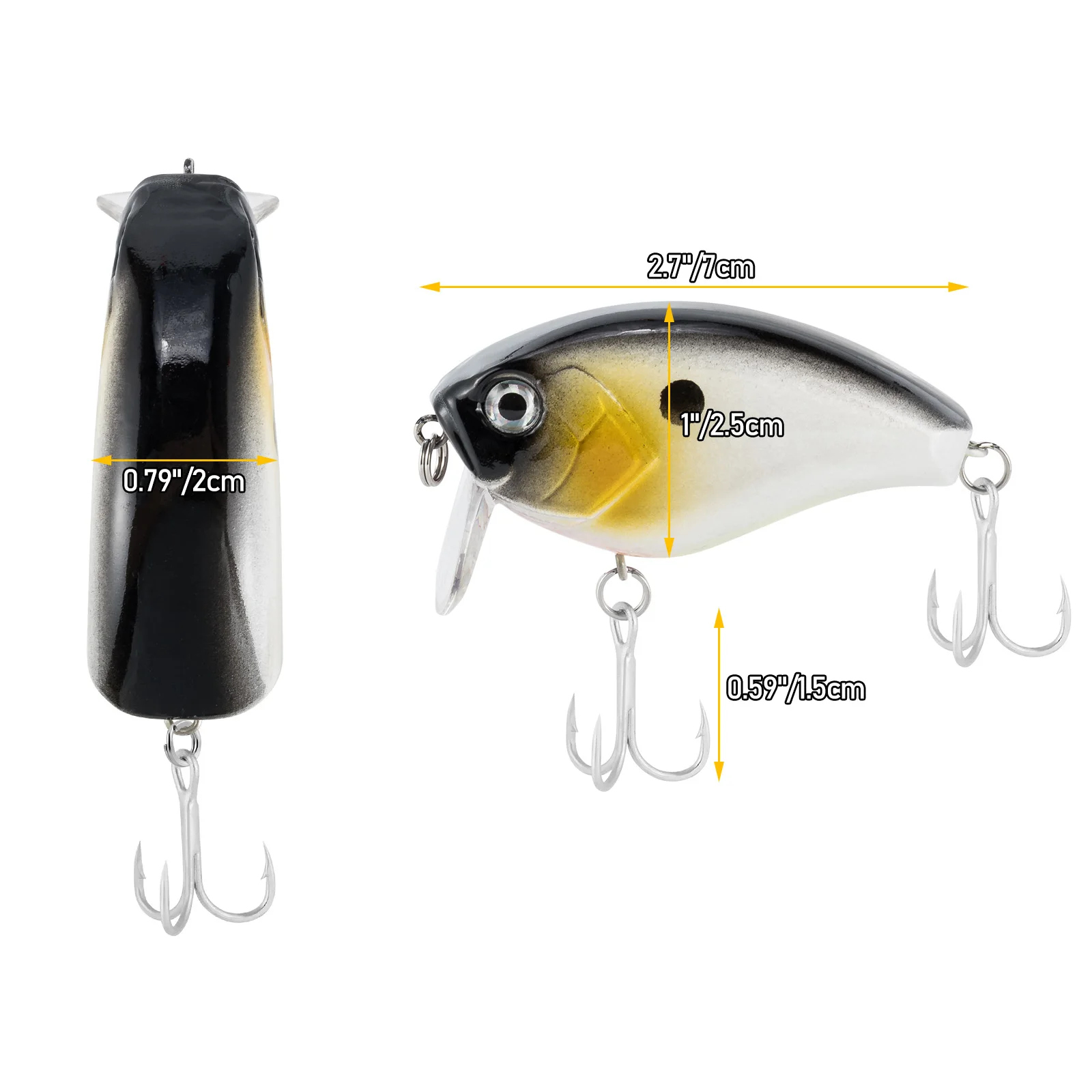 Crankbait Square Bill – Señuelo minnow para lubina y trucha - imagen 3