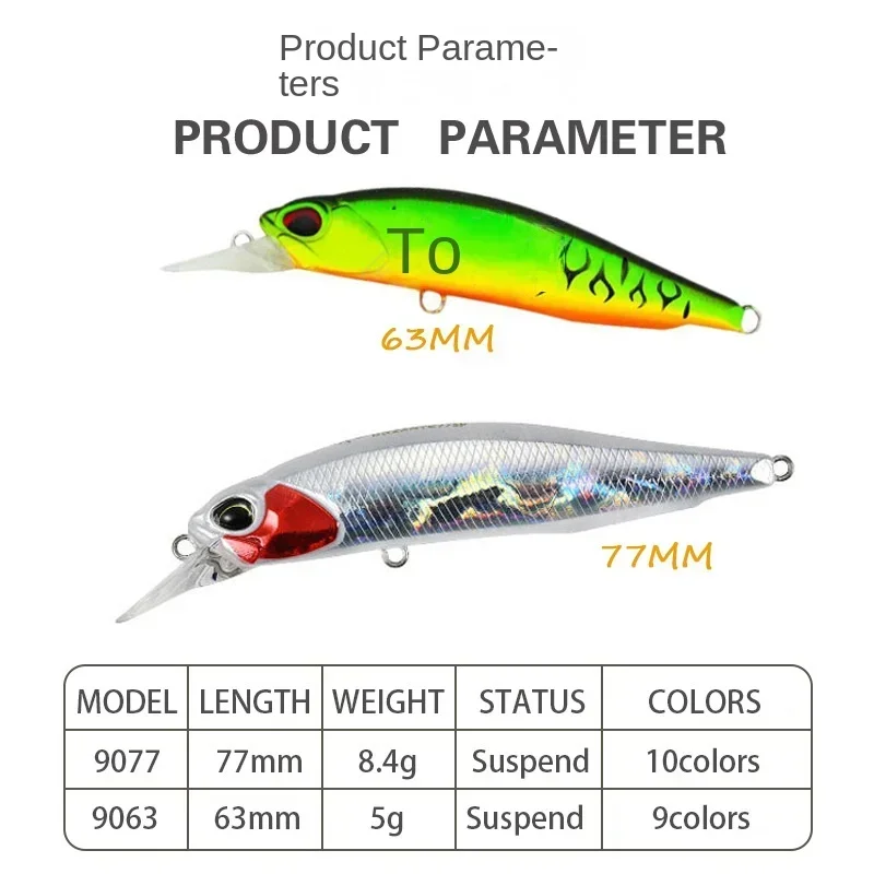 Señuelos Minnow Wobbler Jerkbait suspendido para culter y alburnus - imagen 4