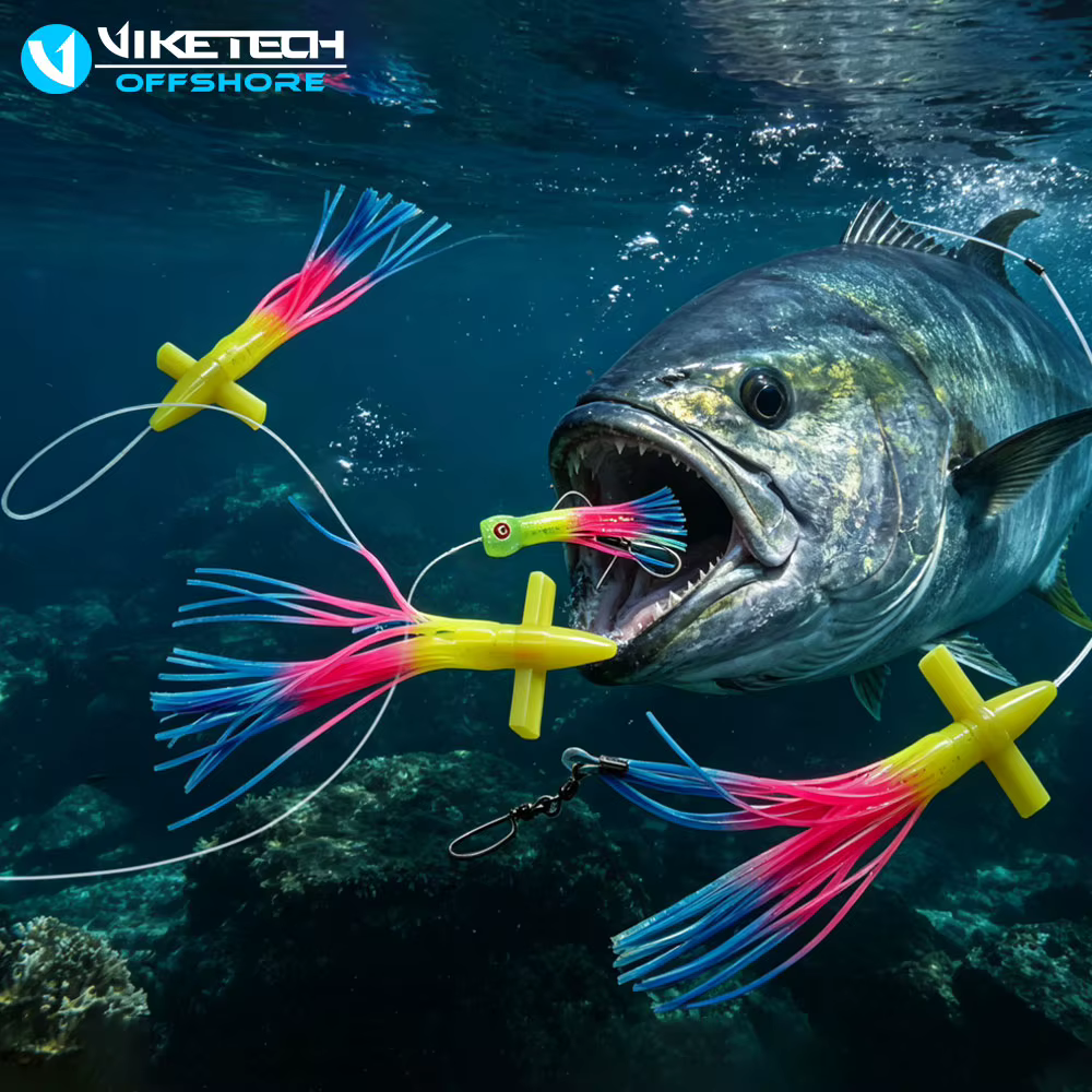 Detalle del diseño del señuelo para pesca oceánica