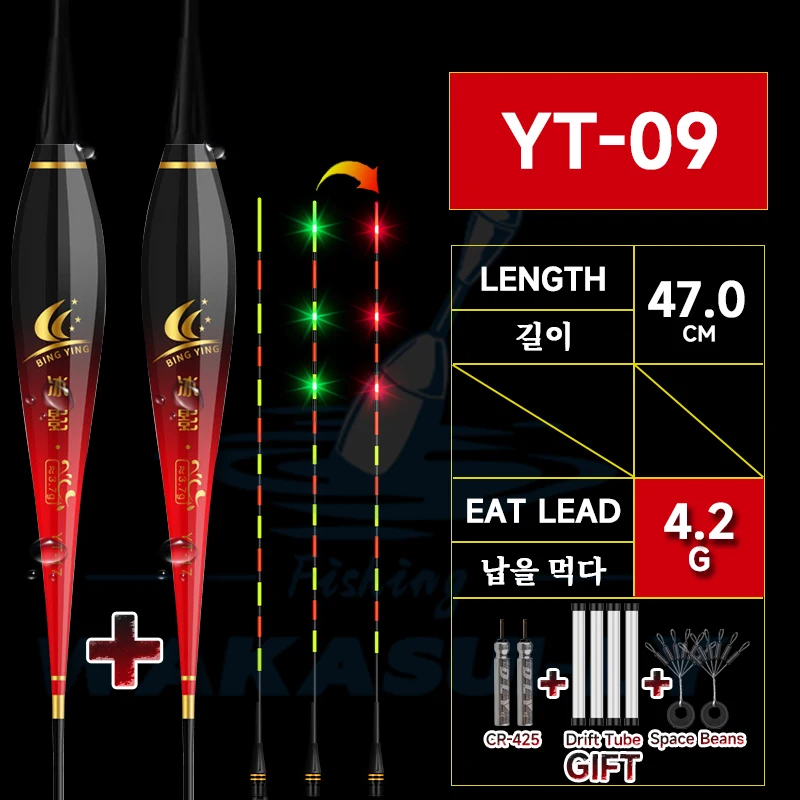 Flotador de pesca LED con detección de gravedad - set de 2 piezas - imagen 4
