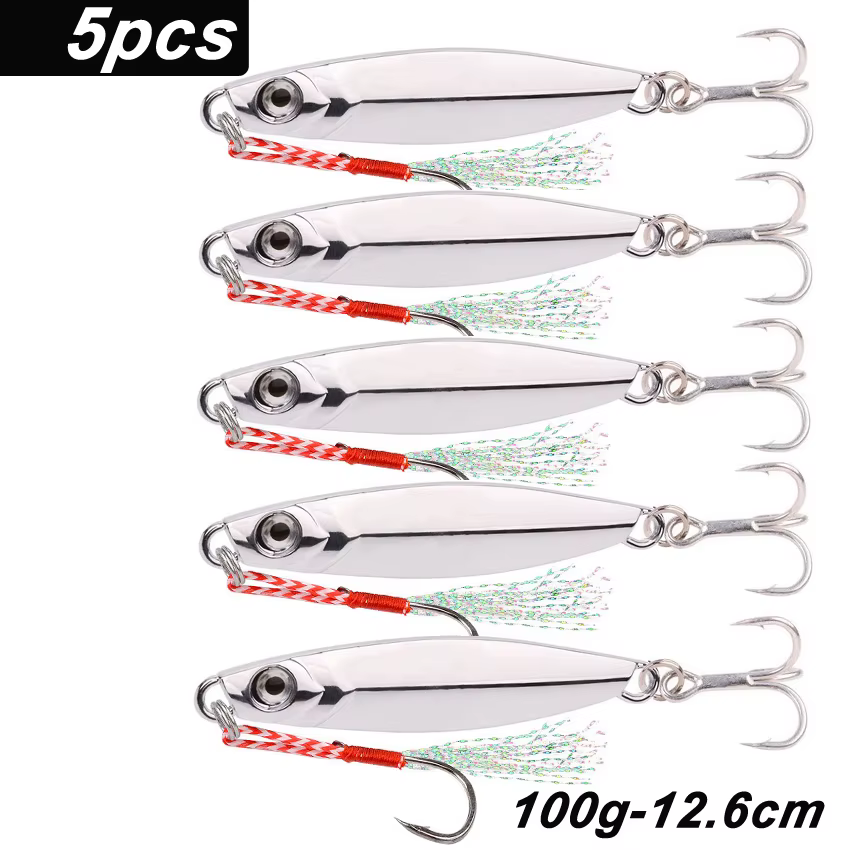 Cucharas 3D para jigging lento – Acero marino resistente desde barco - imagen 3