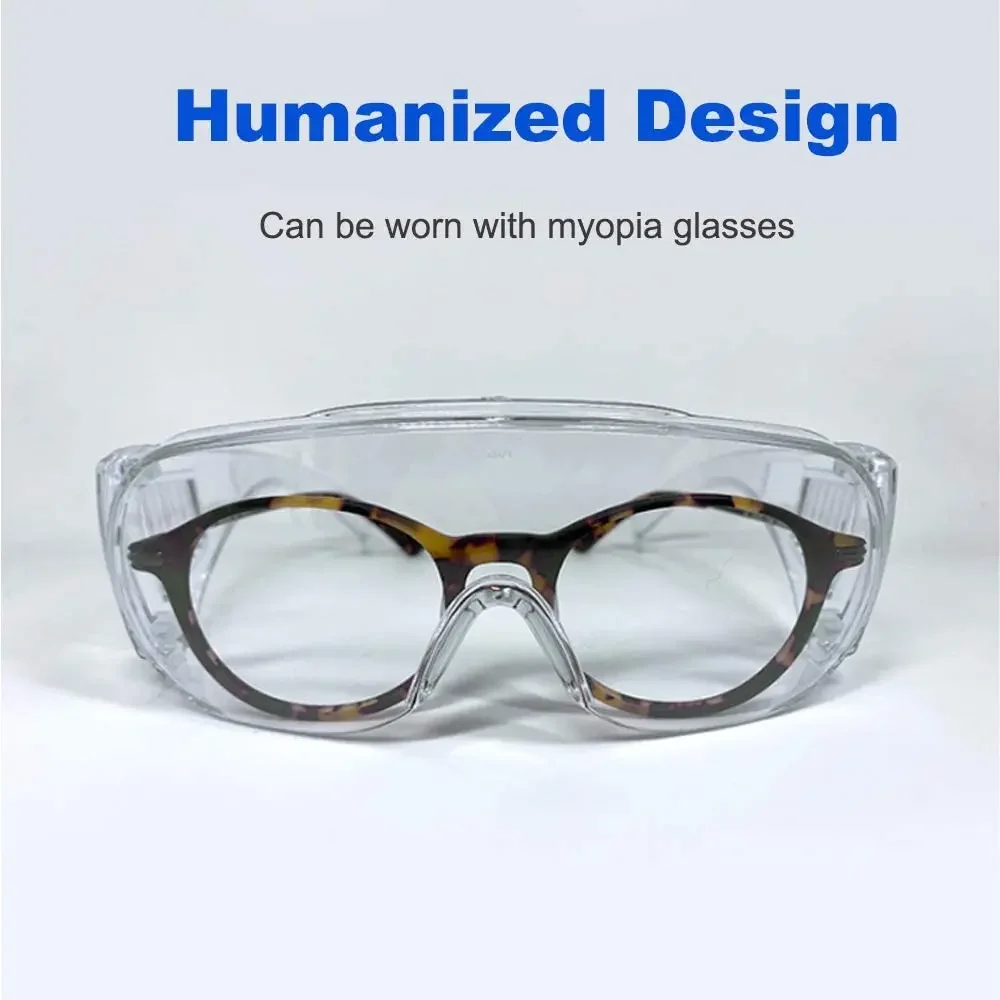Gafas transparentes con ventilación lateral