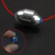 Plomos de pesca en acero antienganches con núcleo liso plástico
