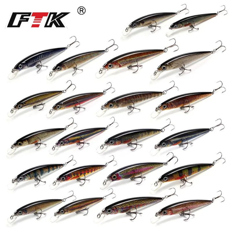 FTK MINNOW: Señuelo flotante 12 g, 10 cm, ojo 3D, crankbait para lucio - imagen 2