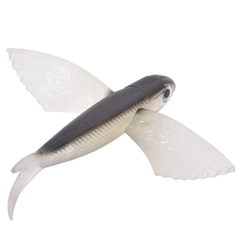 Señuelo blando pez volador para lubina con cuerpo PVC realista