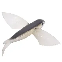 Señuelo blando pez volador para lubina con cuerpo PVC realista