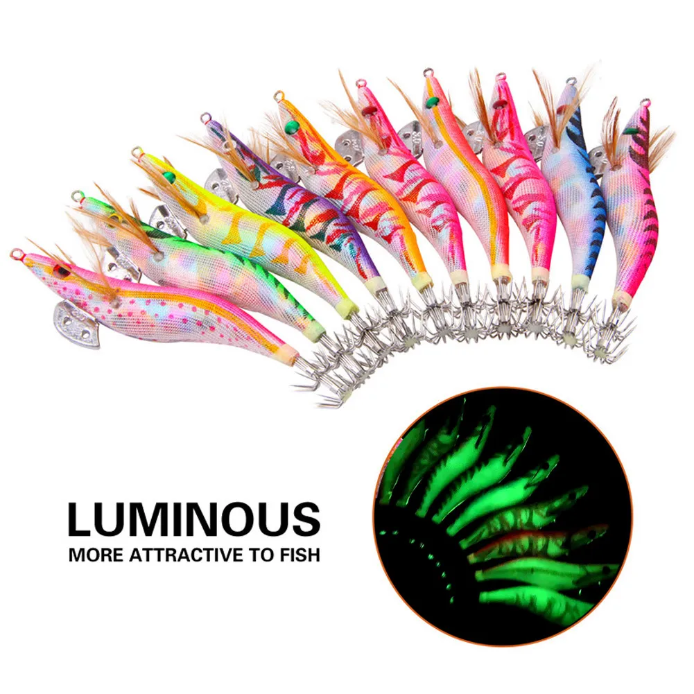 Señuelos luminosos Jig Head para calamar y pulpo Free Fisher – Vástago afilado - imagen 4