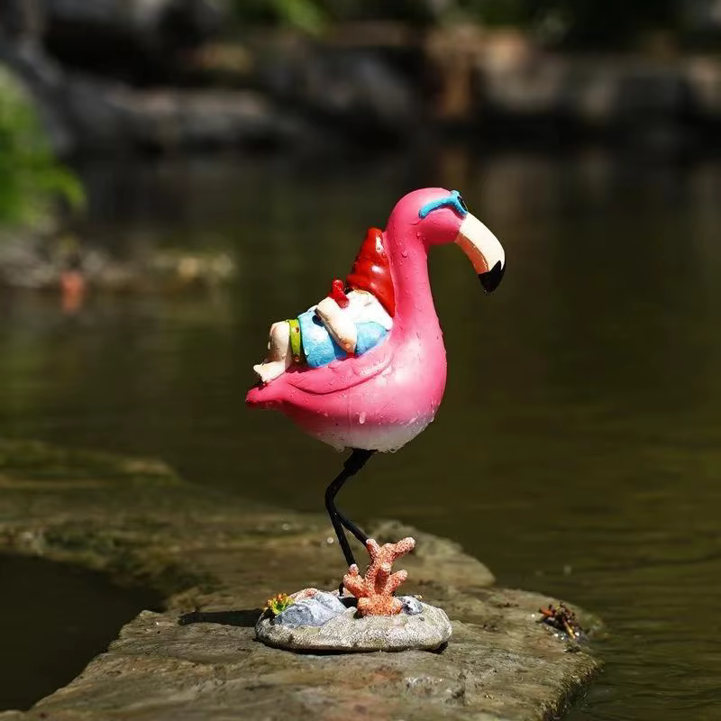 Estatua de flamenco para jardín, balcón y terraza - imagen 3