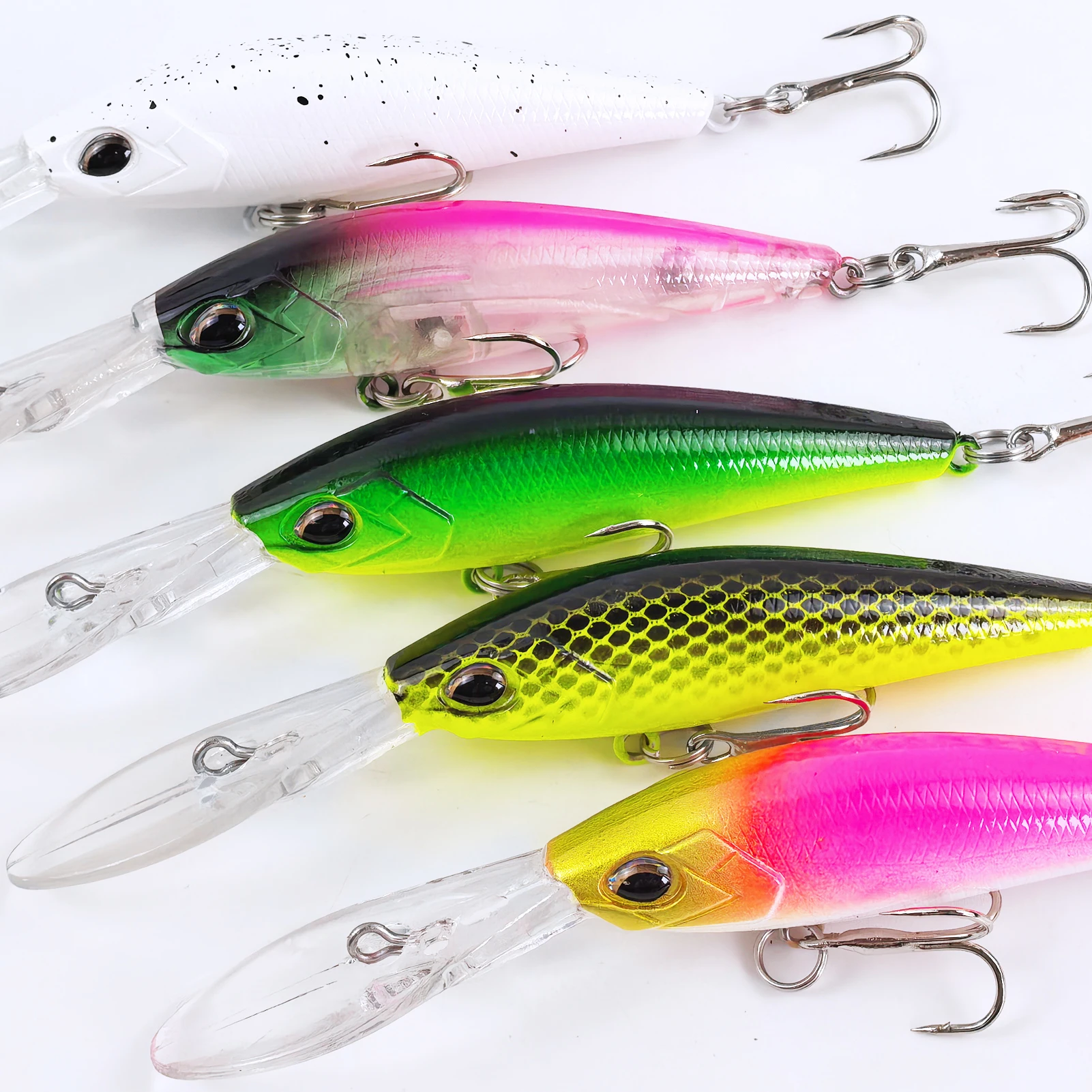 Wobbler Minnow FREE FISHER de lengua larga Crankbait - imagen 2