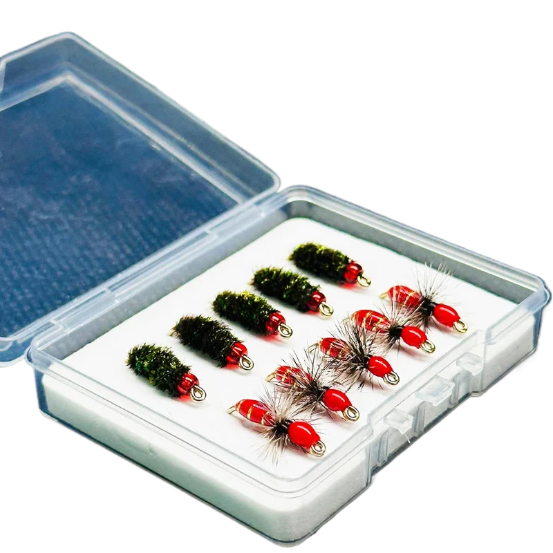 Anzuelos de atado con plumas de hormiga para pesca con mosca