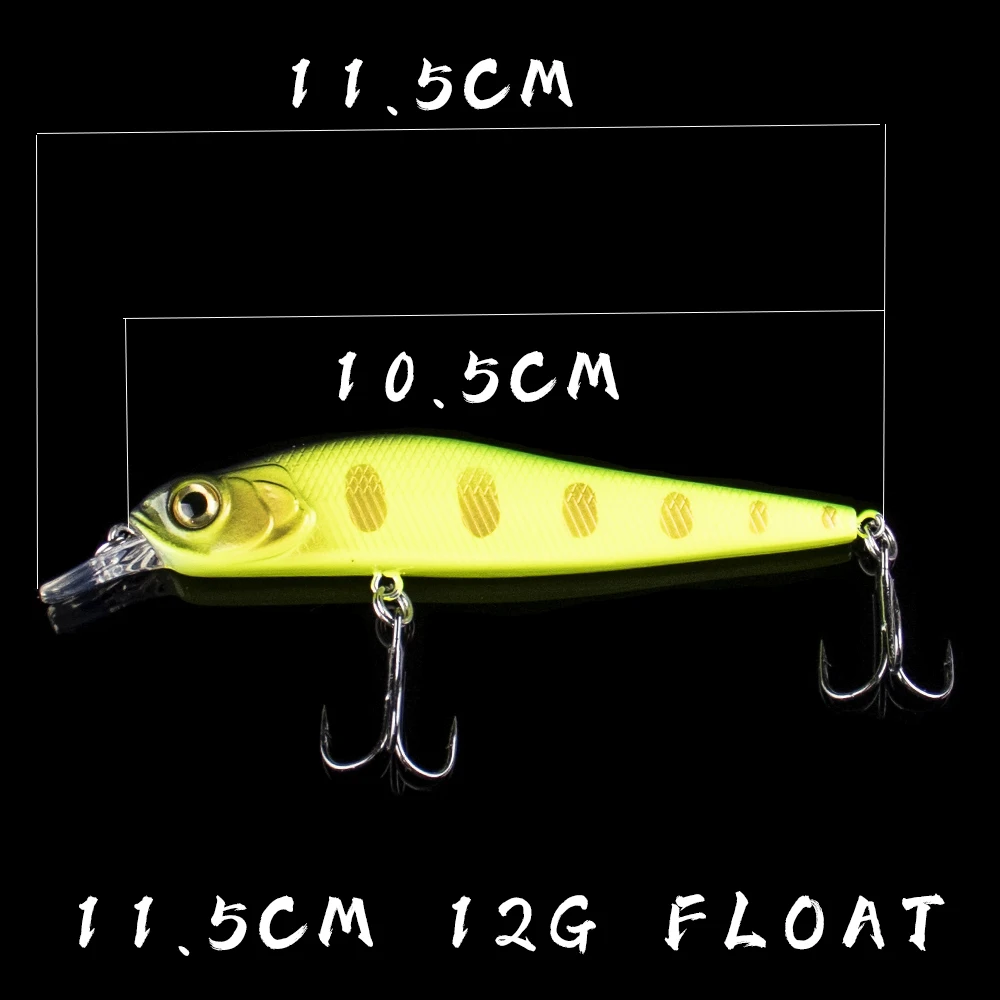 CCLTBA Minnow buceo poco profundo Jerkbait para lubina y perca