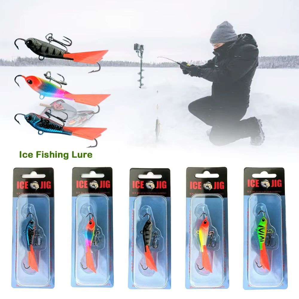 Cuchara metálica jigging – Equilibrador para pesca en hielo - imagen 4