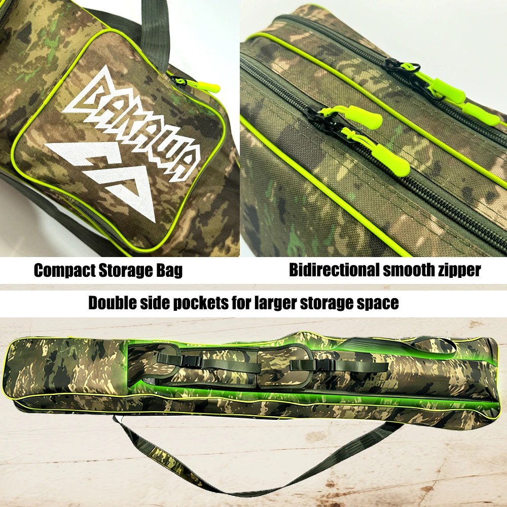 JOSBY Bolsa para caña de pescar plegable con doble compartimento - imagen 5