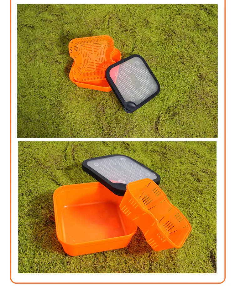 Tapa del cubo de cebo cerrada durante el transporte
