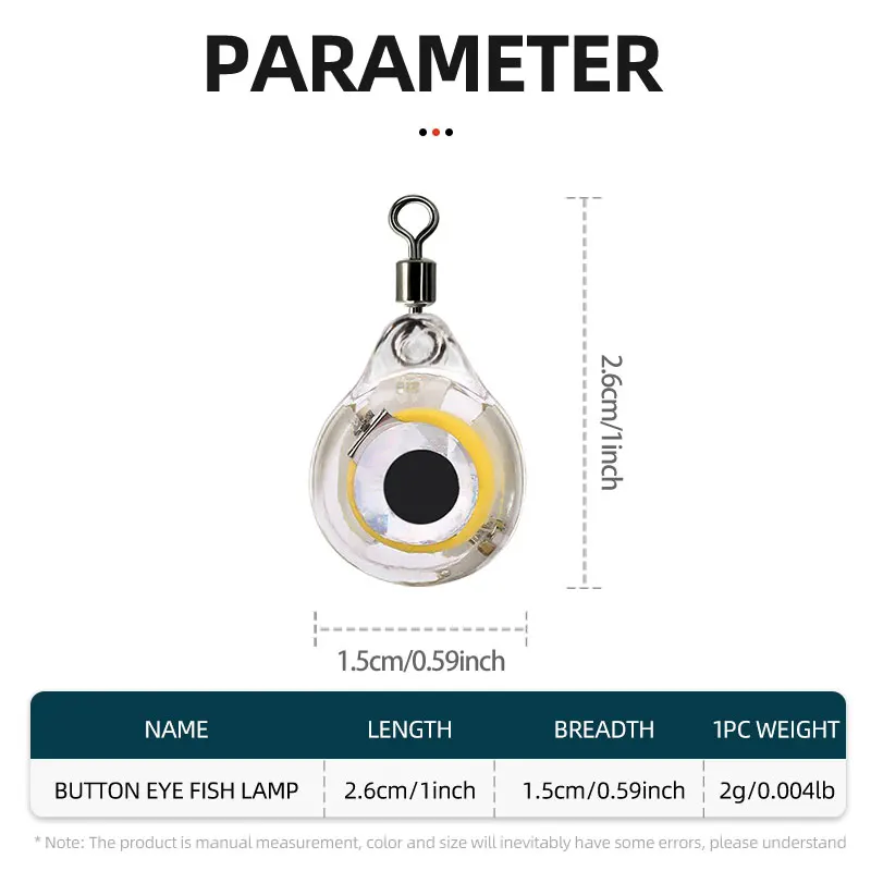 ShareShark luz LED submarina mini en forma de gota para calamar - imagen 4