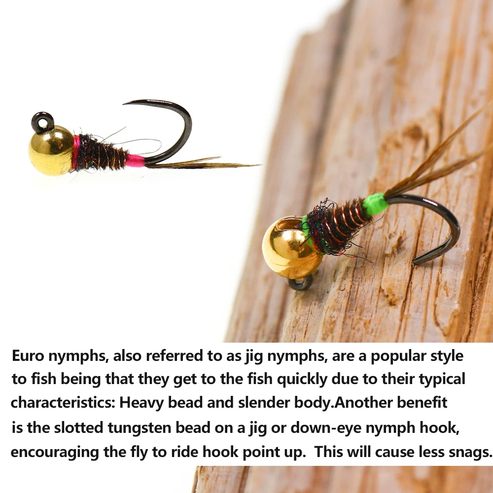 ICERIO Ninfa Jig Head UV – hundimiento rápido para trucha e insectos - imagen 3