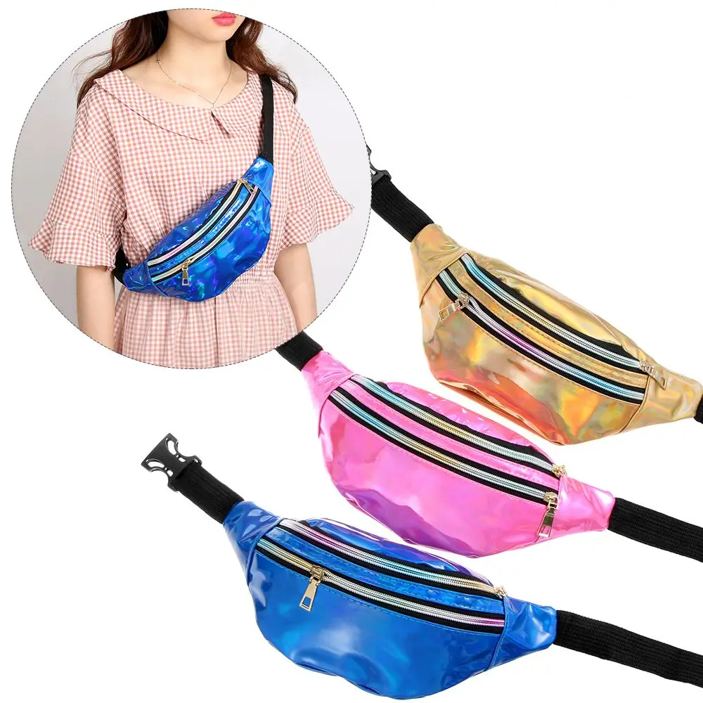 Riñonera de mujer con efecto láser y bolso de hombro - imagen 2