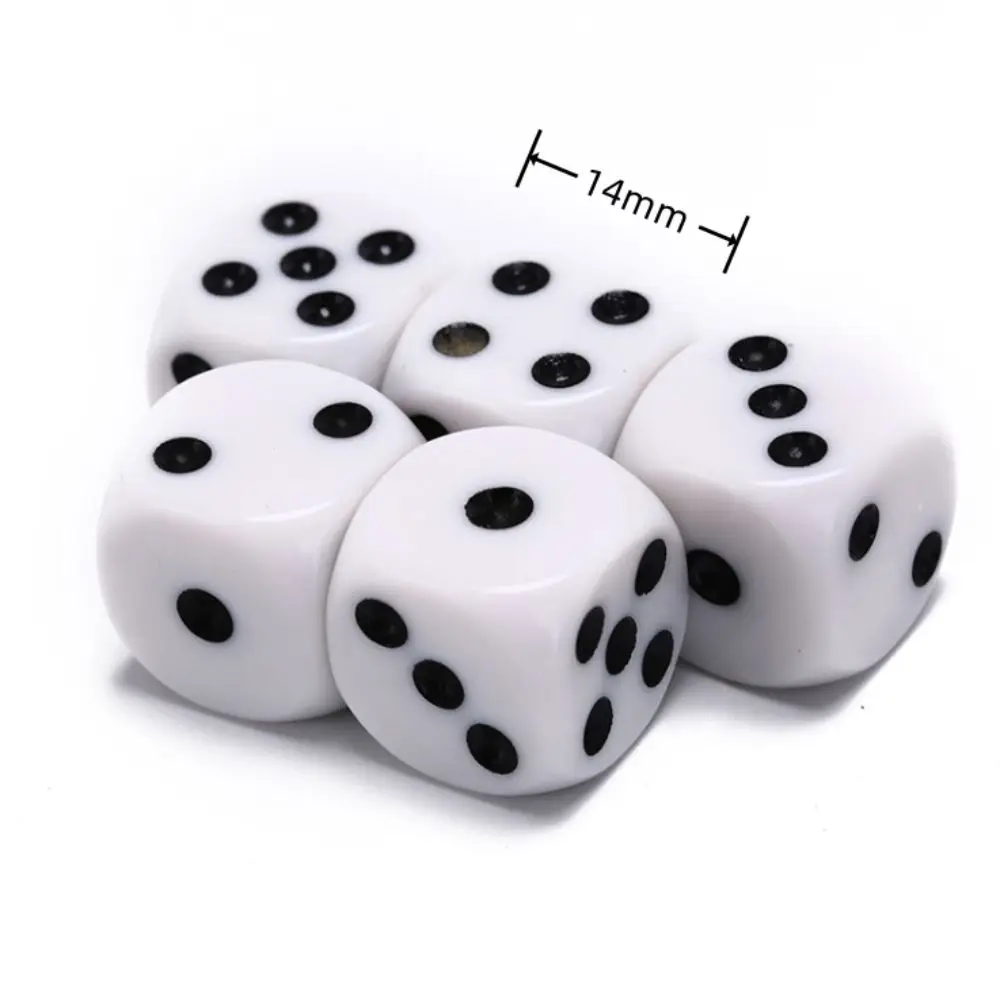 Dados acrílicos blancos de 6 caras
