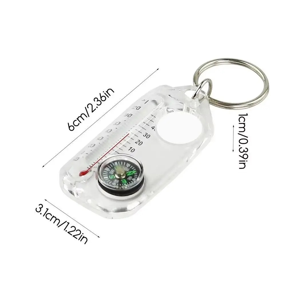 Mini brújula compacta con llavero