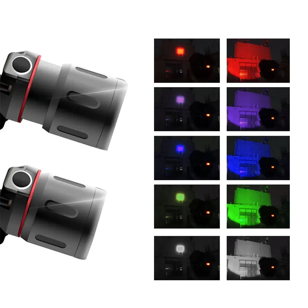 Linterna frontal LED para pesca con 3 modos y zoom 18650 compacta - imagen 4