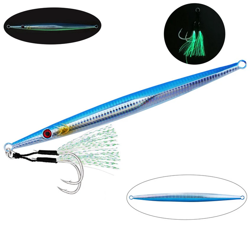 Jig 60g luminoso para mar – Hundimiento rápido y agitación lenta - imagen 5