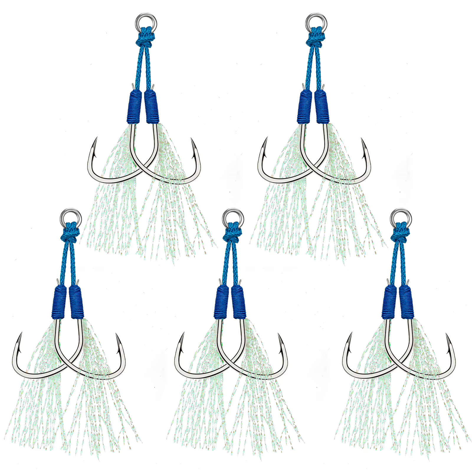Señuelos Jig Lento para Mar – Anzuelos Dobles con Pluma - imagen 5