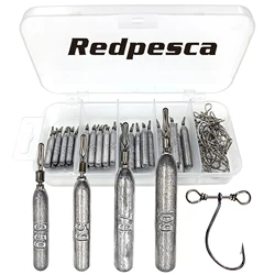 Pesas Drop Shot para lubina, perca y pike – Kit completo de aparejos