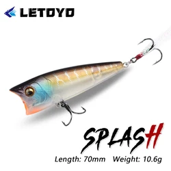 LETOYO Popper de superficie duro para lubina y perca, señuelo