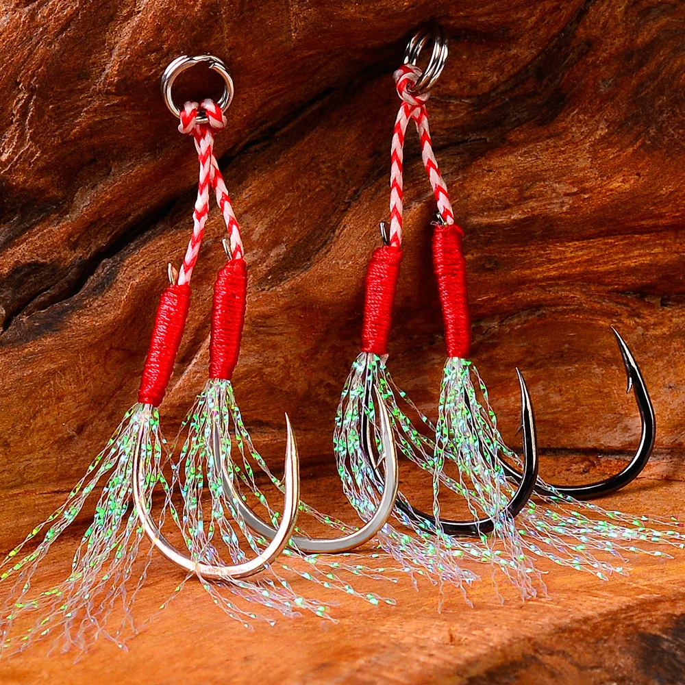 Anzuelos Jig dobles de acero carbono para jigging lento - imagen 2