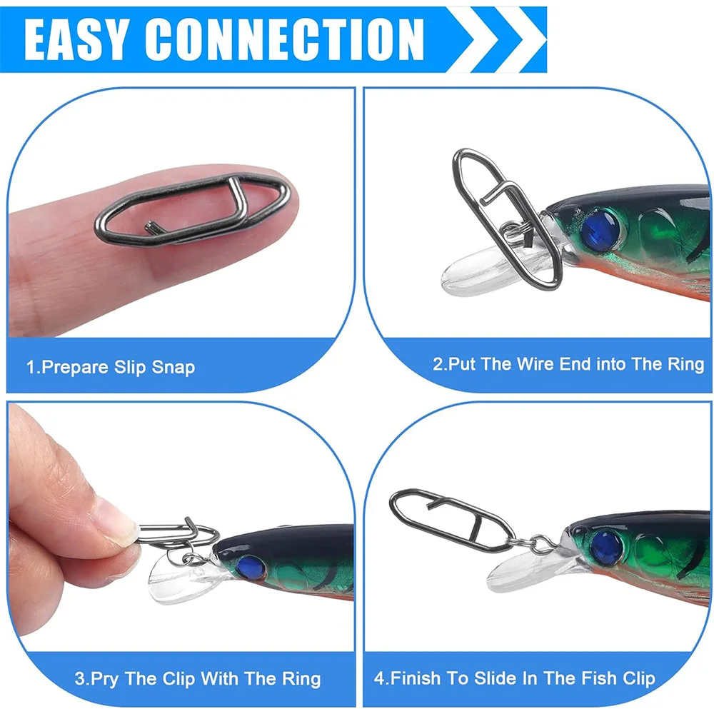 Clips de velocidad de pesca conector cambio rápido popper crankbait - imagen 5