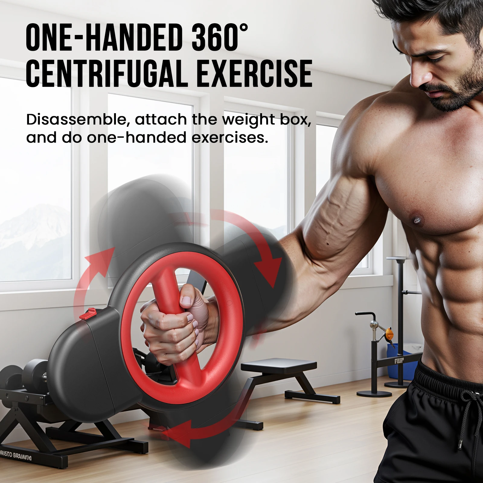 Akluer 3 en 1 Entrenador de antebrazos rotador 360° portátil compacto - imagen 4