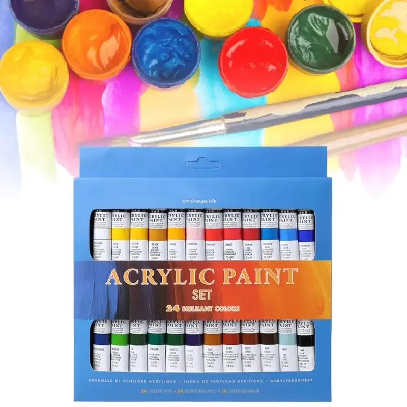 Juego de pintura acrílica no tóxica duradera para dibujo - imagen 5