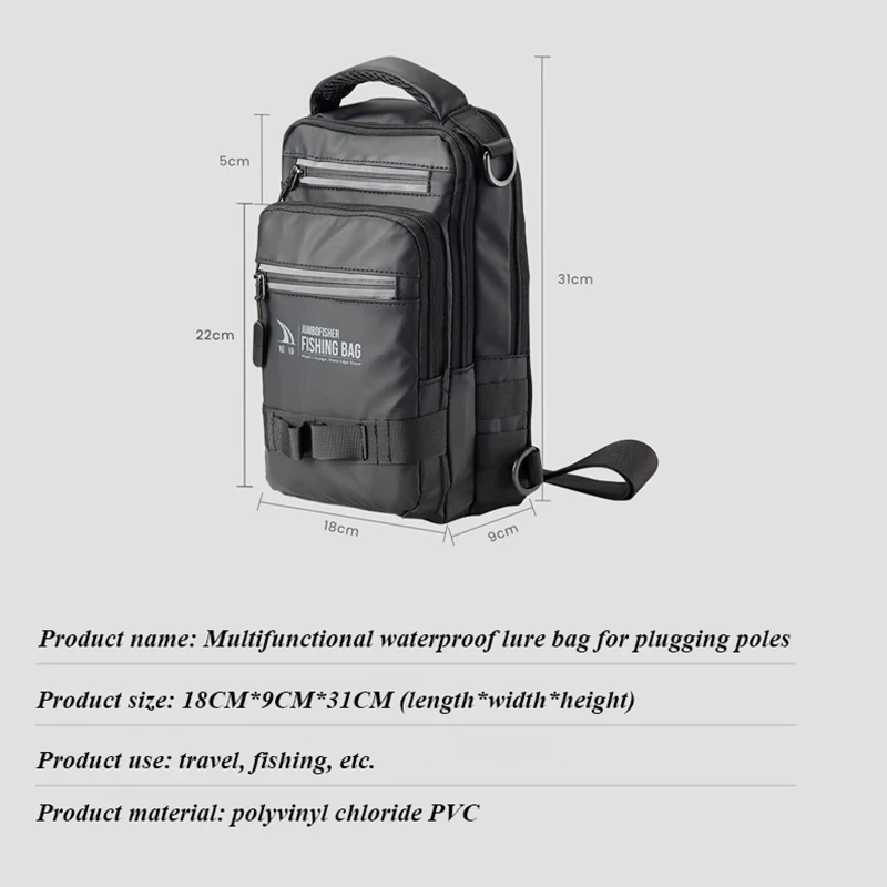 Bolsa de pesca táctica multifuncional resistente para pescadores - imagen 4