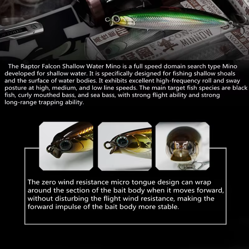 STT Raptor Minnow – Wobbler flotante de largo alcance - imagen 4