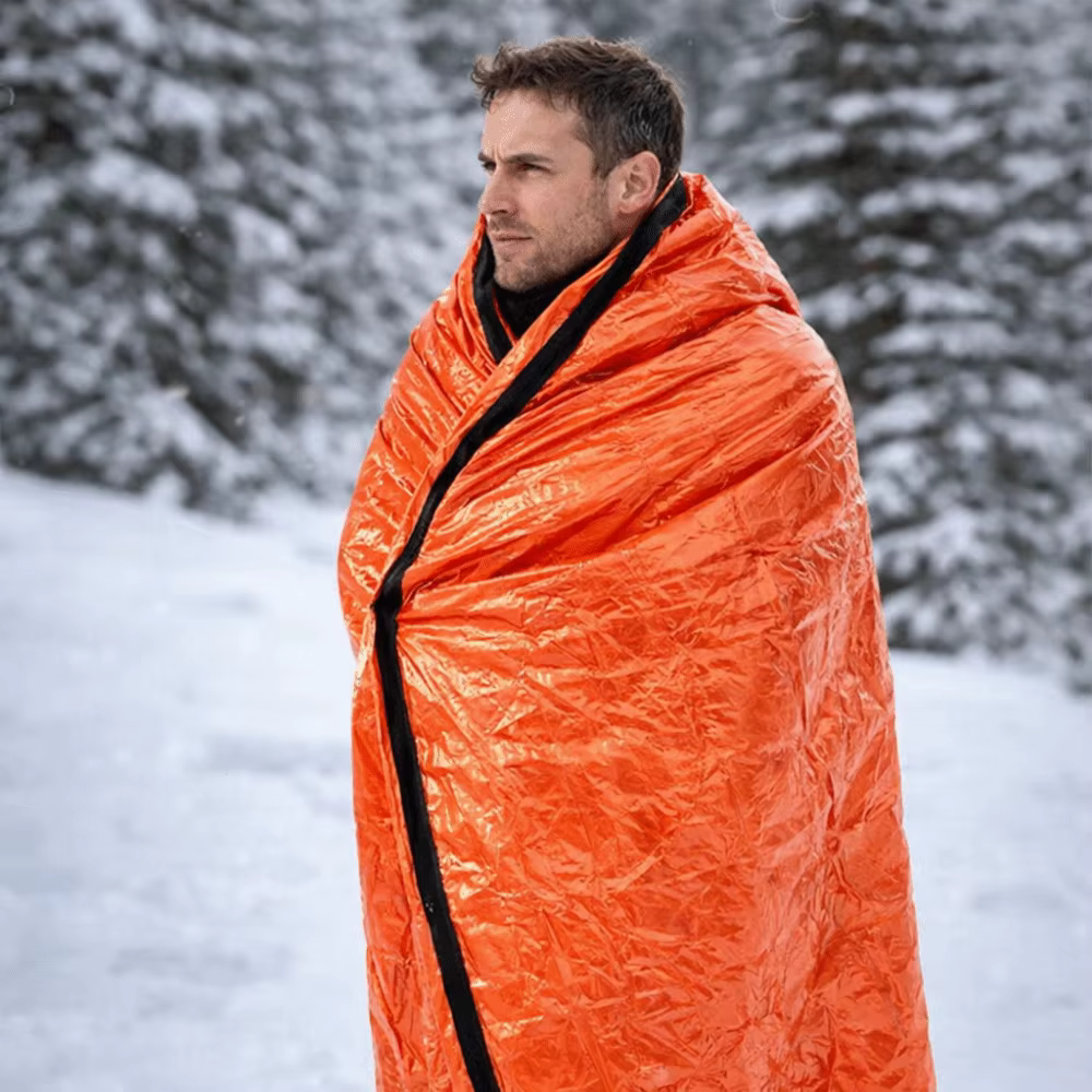 Saco de dormir de emergencia resistente al agua y viento