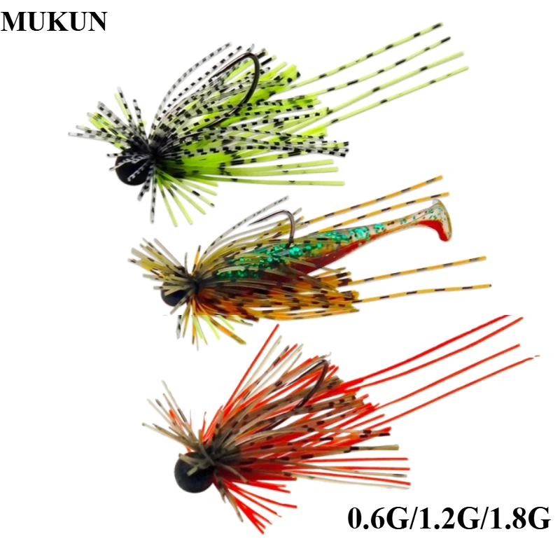 MUKUN Jig Head con púas – Anzuelos para vinilo y señuelos blandos